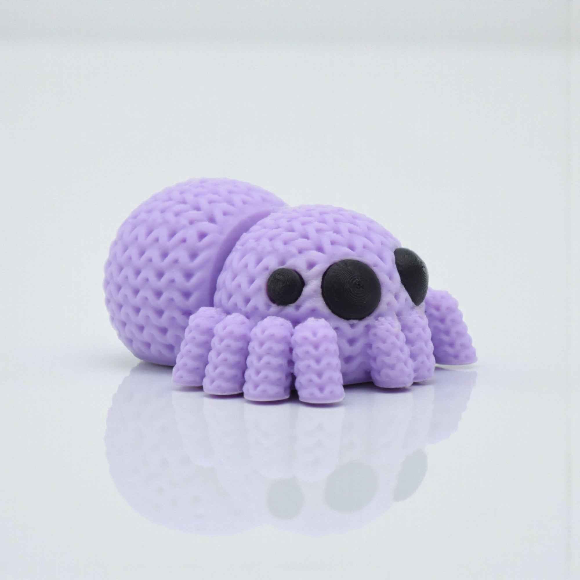 Gestrickte Spinne Figur · Handarbeitslook · Beweglicher Hinterkörper