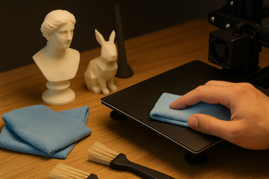 3D Druck Pflege: Schritt-für-Schritt Anleitung zur Reinigung des Druckbetts - Print & Pulse