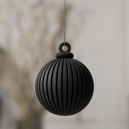Japandi Christmas Ball · Minimalistische Weihnachtskugel · 3D Druck