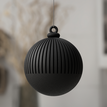 Japandi Christmas Ball · Minimalistische Weihnachtskugel · 3D Druck