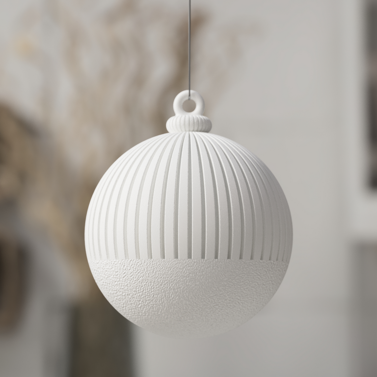 Japandi Christmas Ball · Minimalistische Weihnachtskugel · 3D Druck Print & Pulse