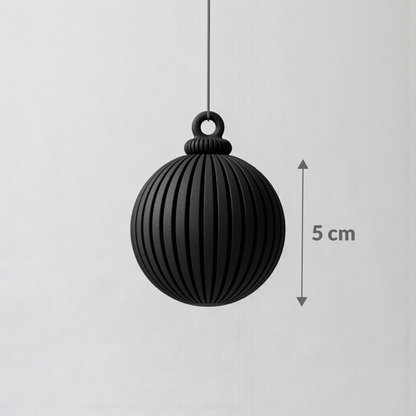 Japandi Christmas Ball · Minimalistische Weihnachtskugel · 3D Druck