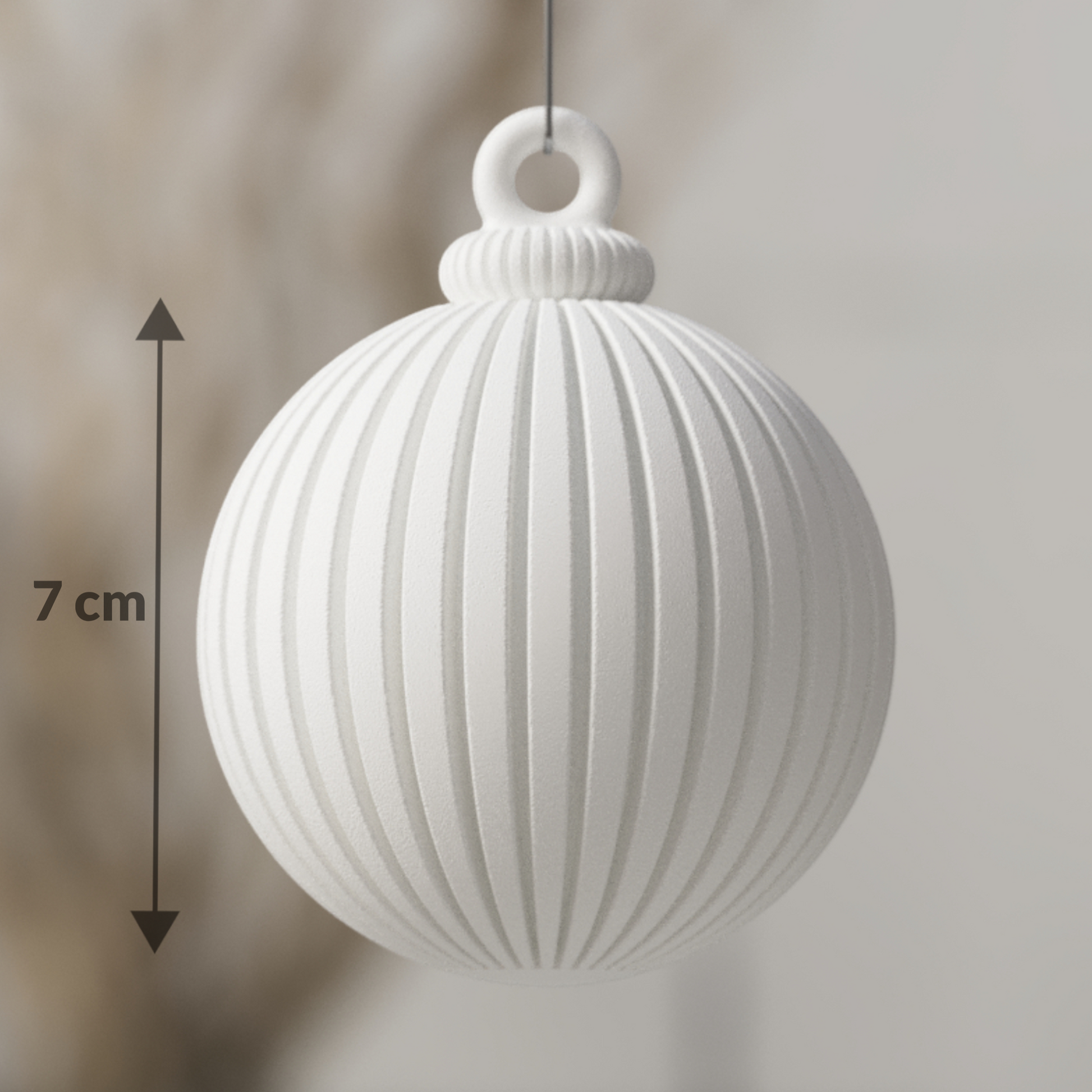 Japandi Christmas Ball · Minimalistische Weihnachtskugel · 3D Druck Print & Pulse