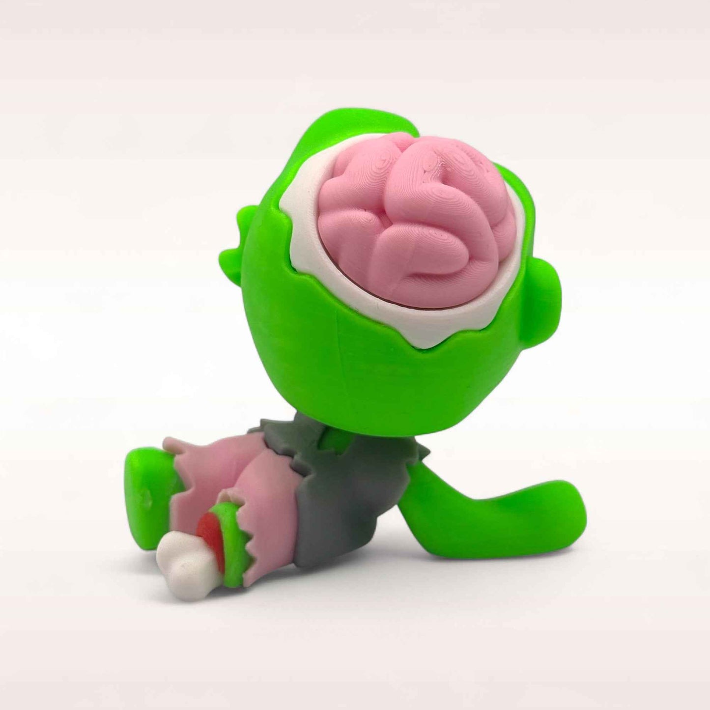 Liegender Mini Zombie · Halloween Deko Figur · 3D Druck Blob Style