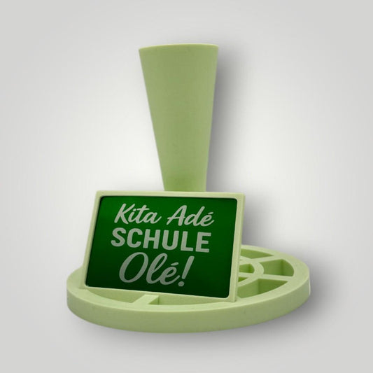 Schultütenständer mit Wunschtext | Einschulung Geschenk | Halter für Schultüte | personalisiert | Deko Schulanfang
