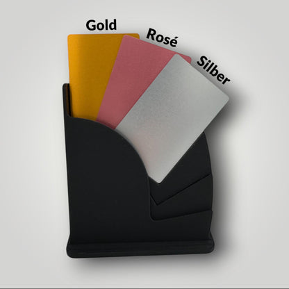 Schultütenständer personalisiert mit Wunschtext & Schild / in Gold, Silber, Kupfer und anderen Glanzfarben