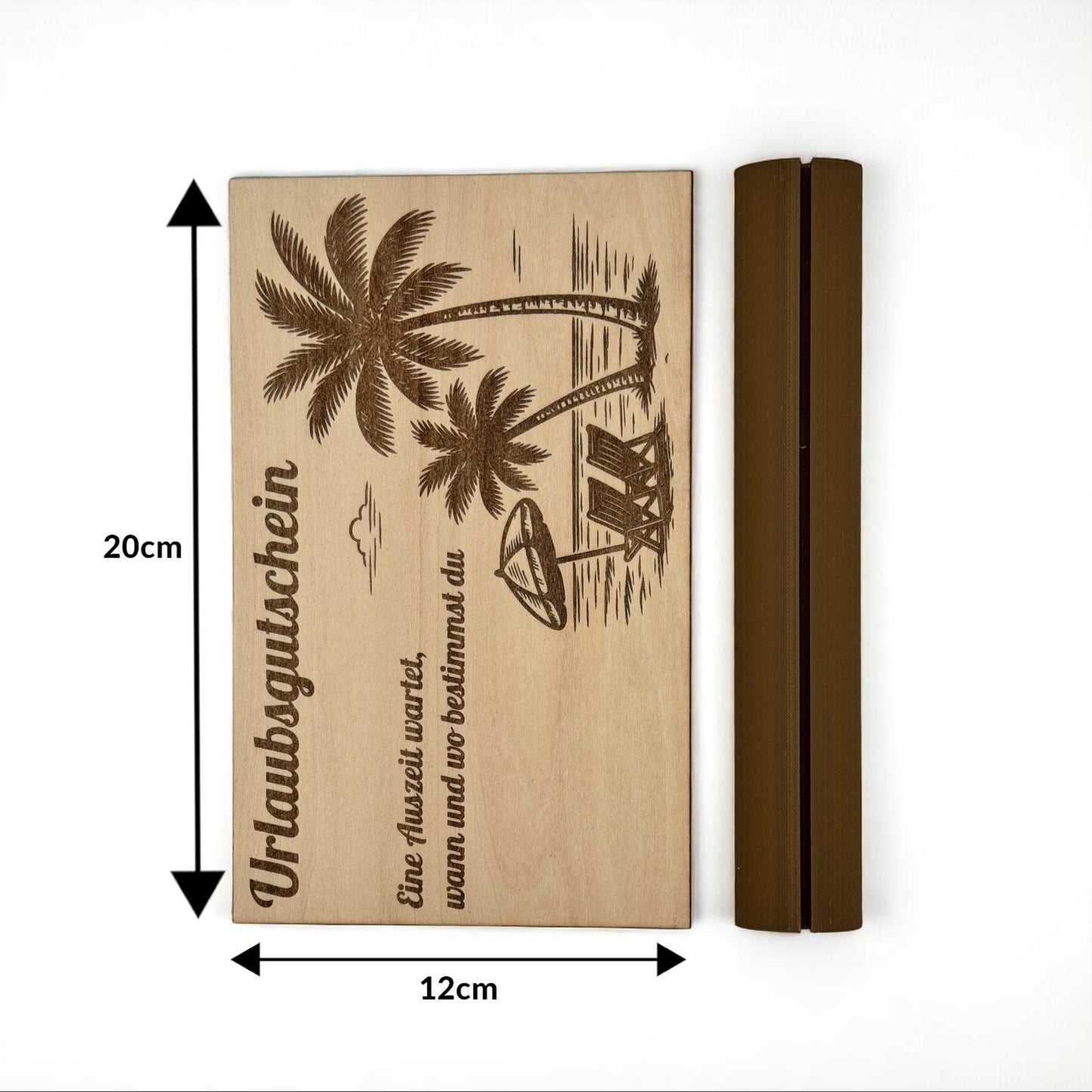 Holzgutschein personalisiert | Gutschein aus Lindenholz (3 mm) | Geschenkidee graviert | Handmade Unikat