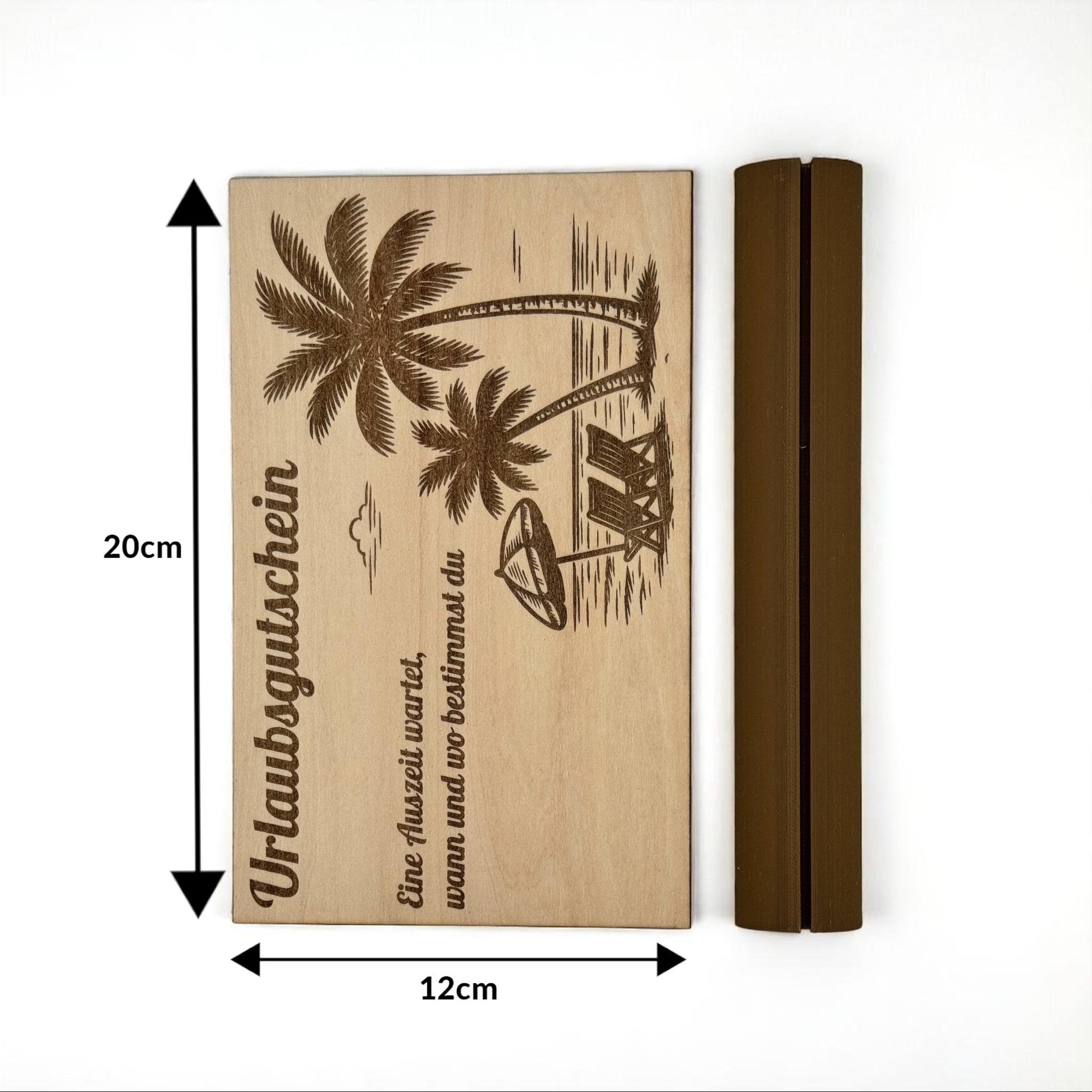 Holzgutschein personalisiert | Gutschein aus Lindenholz (3 mm) | Geschenkidee graviert | Handmade Unikat