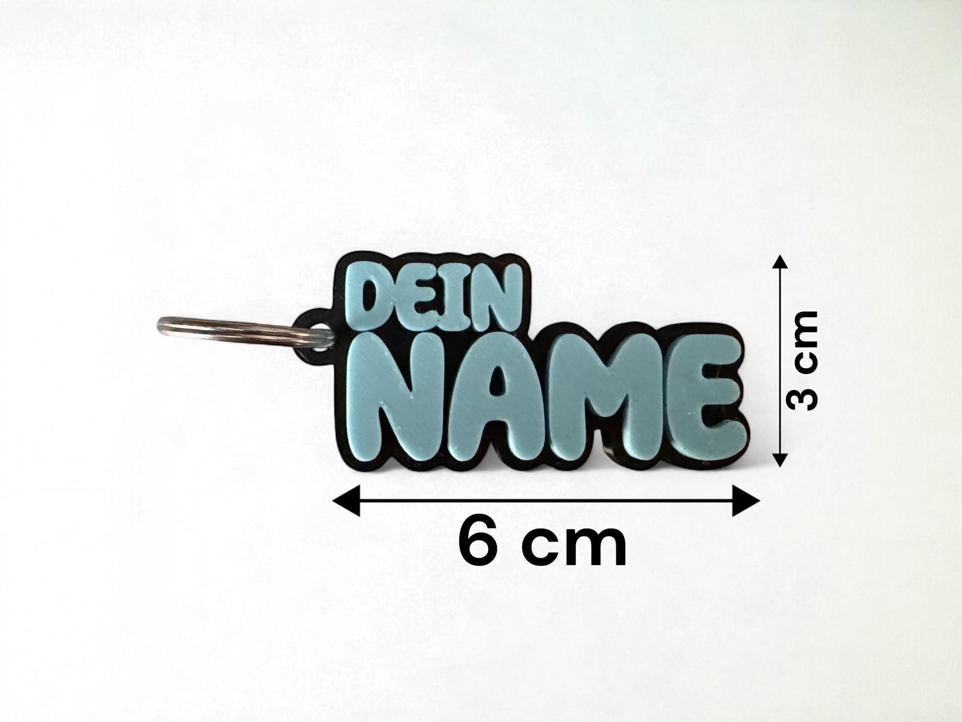 Personalisierter Schlüsselanhänger mit Namen – 3D-Druck Namensanhänger – Pastellfarben