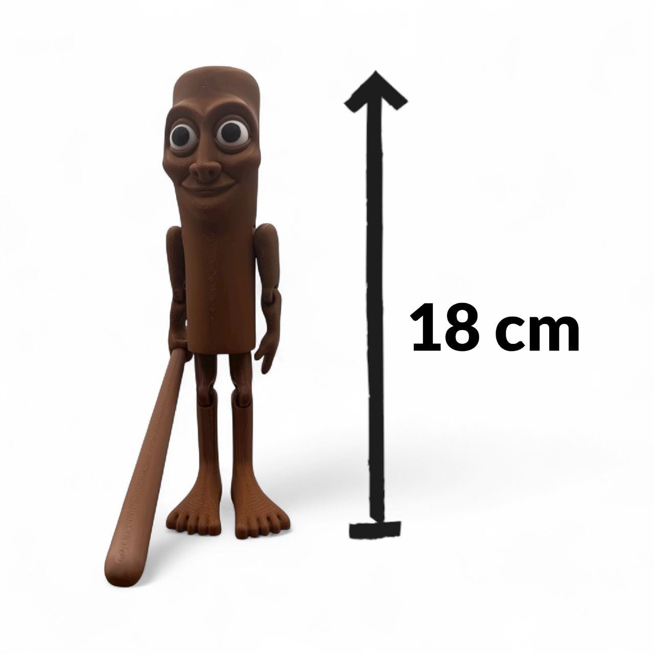 Tung-Tung-Tung Sahur Figur – Gelenkspielzeug aus PLA | Handgemacht, beweglich | Design by Hiko 3D