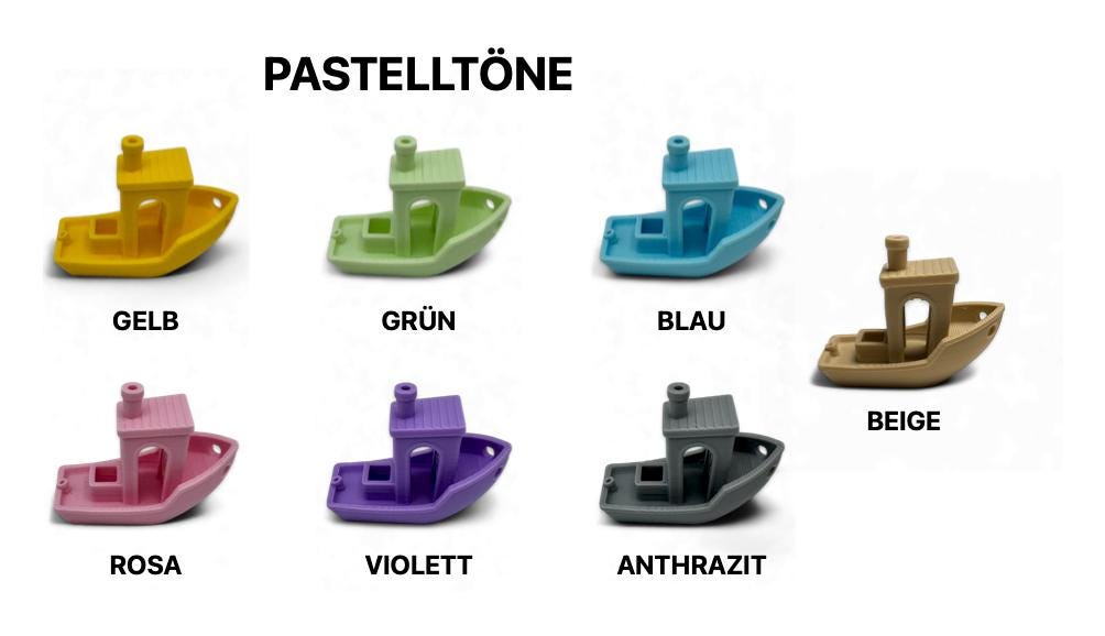 Personalisierte Tischdeko: großer Buchstabe mit Wunschname im 3D-Druck – zwei Größen (S/M), viele Farben, optional 3M-Kleberückseite