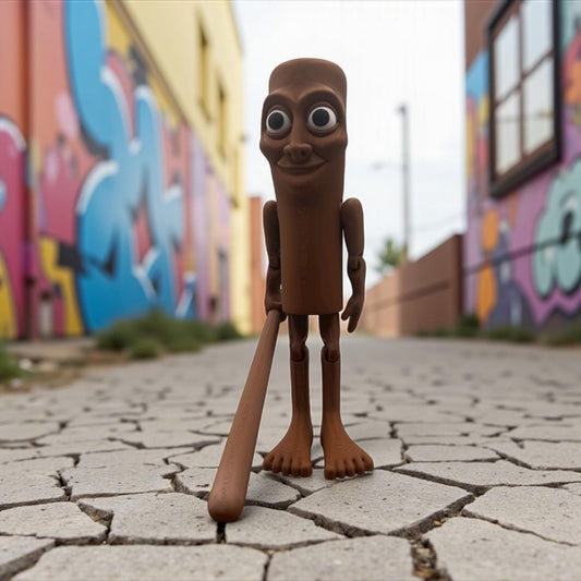 Tung-Tung-Tung Sahur Figur – Gelenkspielzeug aus PLA | Handgemacht, beweglich | Design by Hiko 3D
