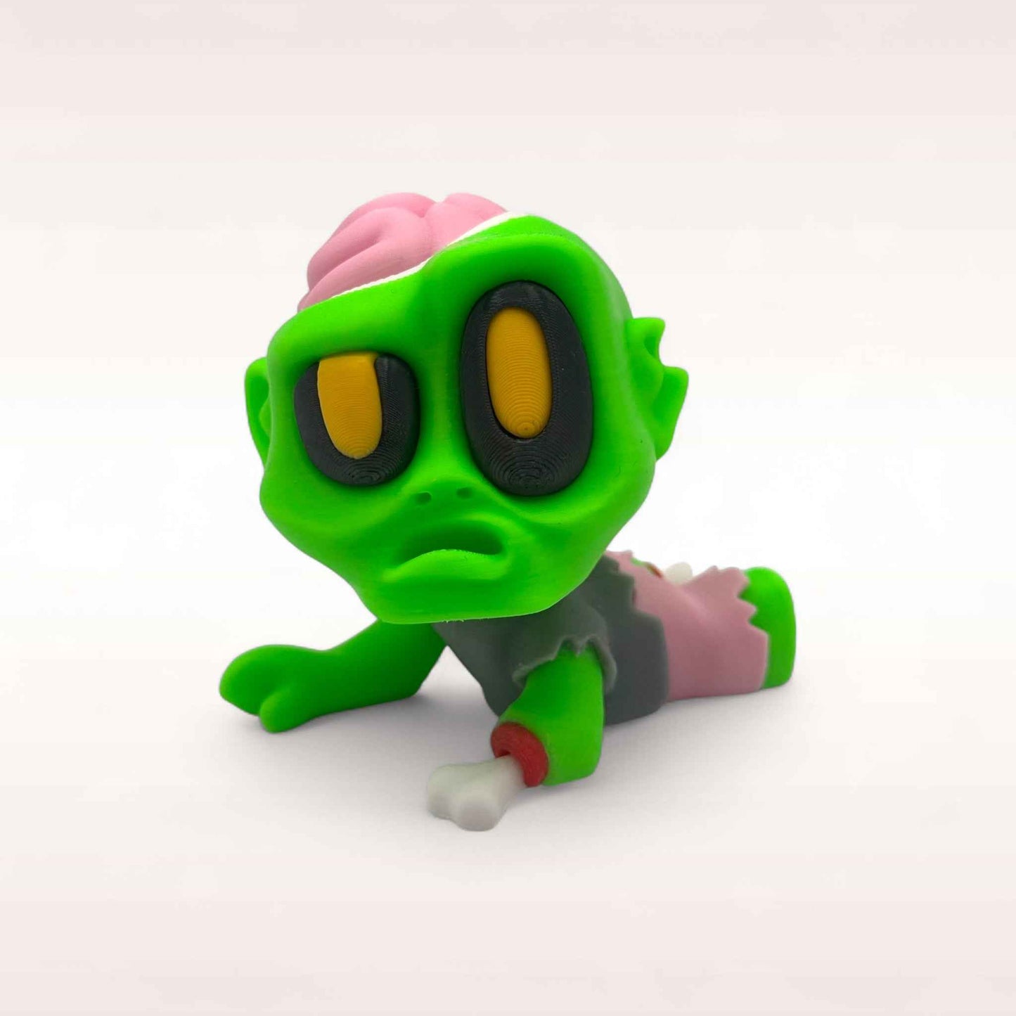 Liegender Mini Zombie · Halloween Deko Figur · 3D Druck Blob Style