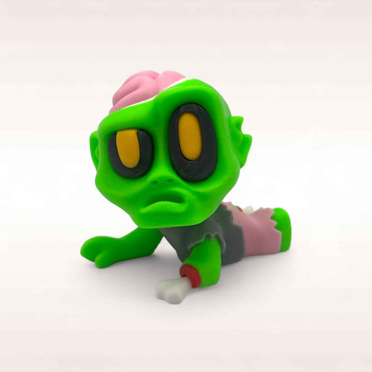 Liegender Mini Zombie · Halloween Deko Figur · 3D Druck Blob Style