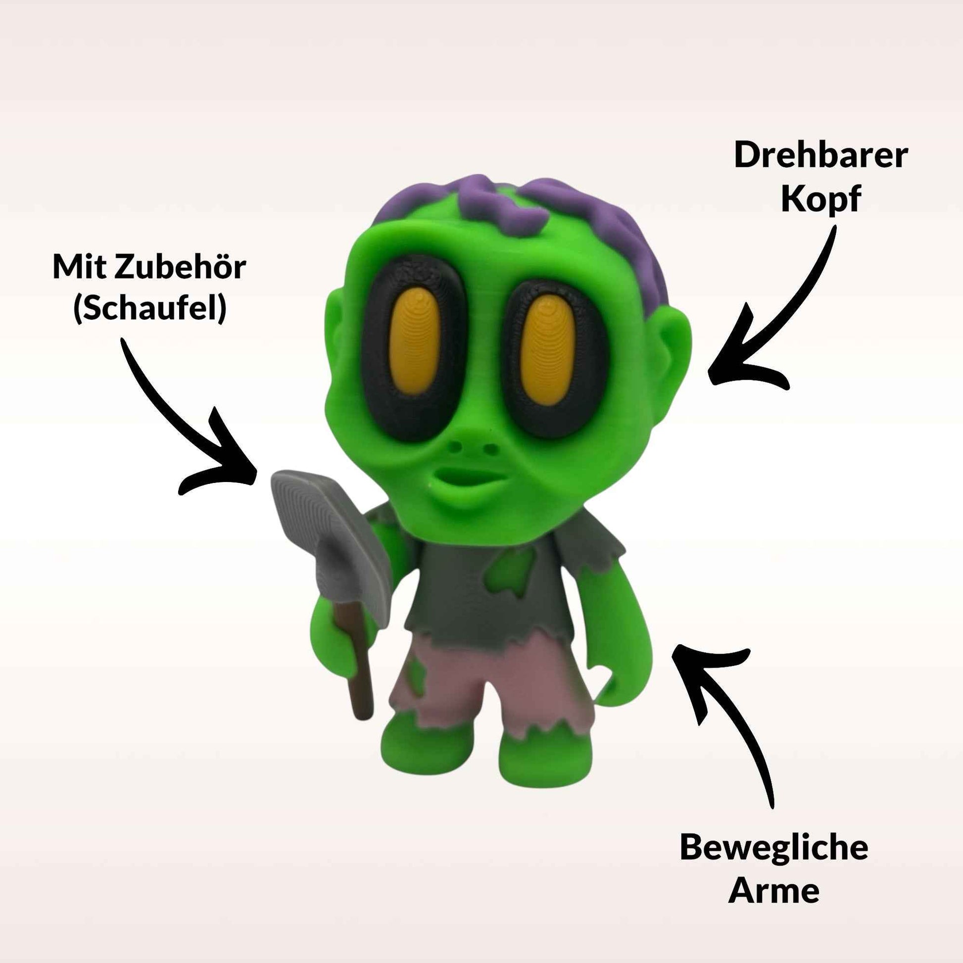 Mini Zombie Junge · Halloween Figur · 3D Druck Deko